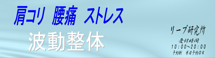 大田区 蒲田 雑色 南六郷  整体 マッサージ 　 リープ研究所